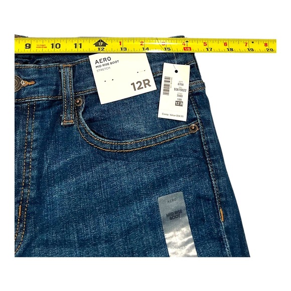 AEROPOSTALE Women's Mid-Rise Bootcut Jeans Blue Stretch Denim Size 12R NWT - Picture 11 of 16